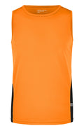 James & Nicholson Herren Lauftop Topcool orange/black