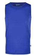 James & Nicholson Herren Lauftop Topcool royal/white