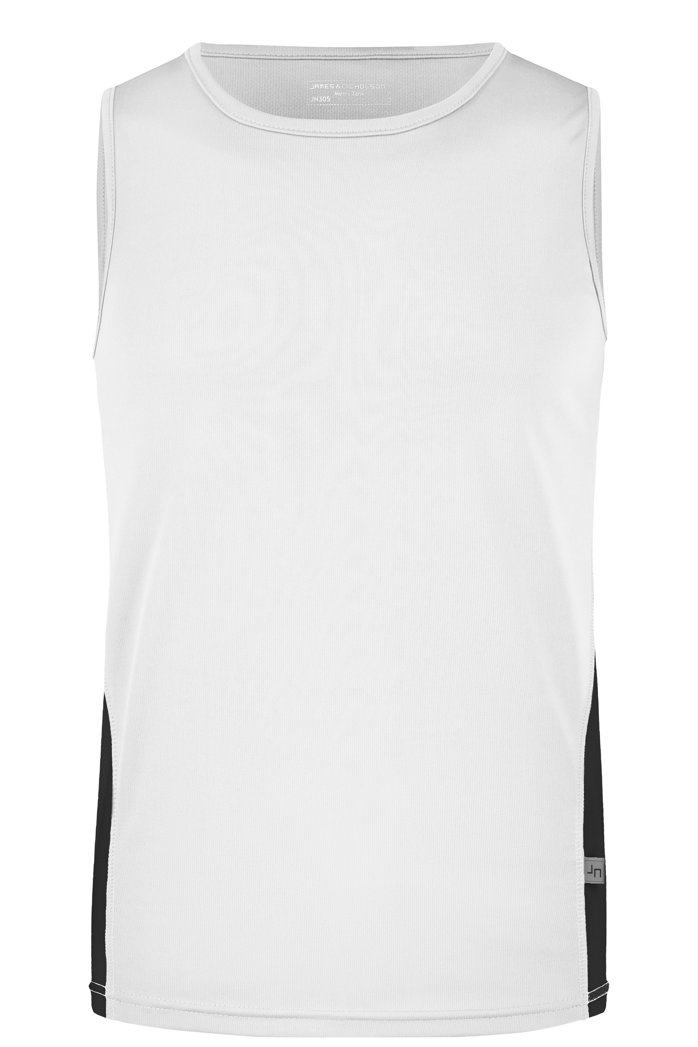 James & Nicholson Herren Lauftop Topcool white/black