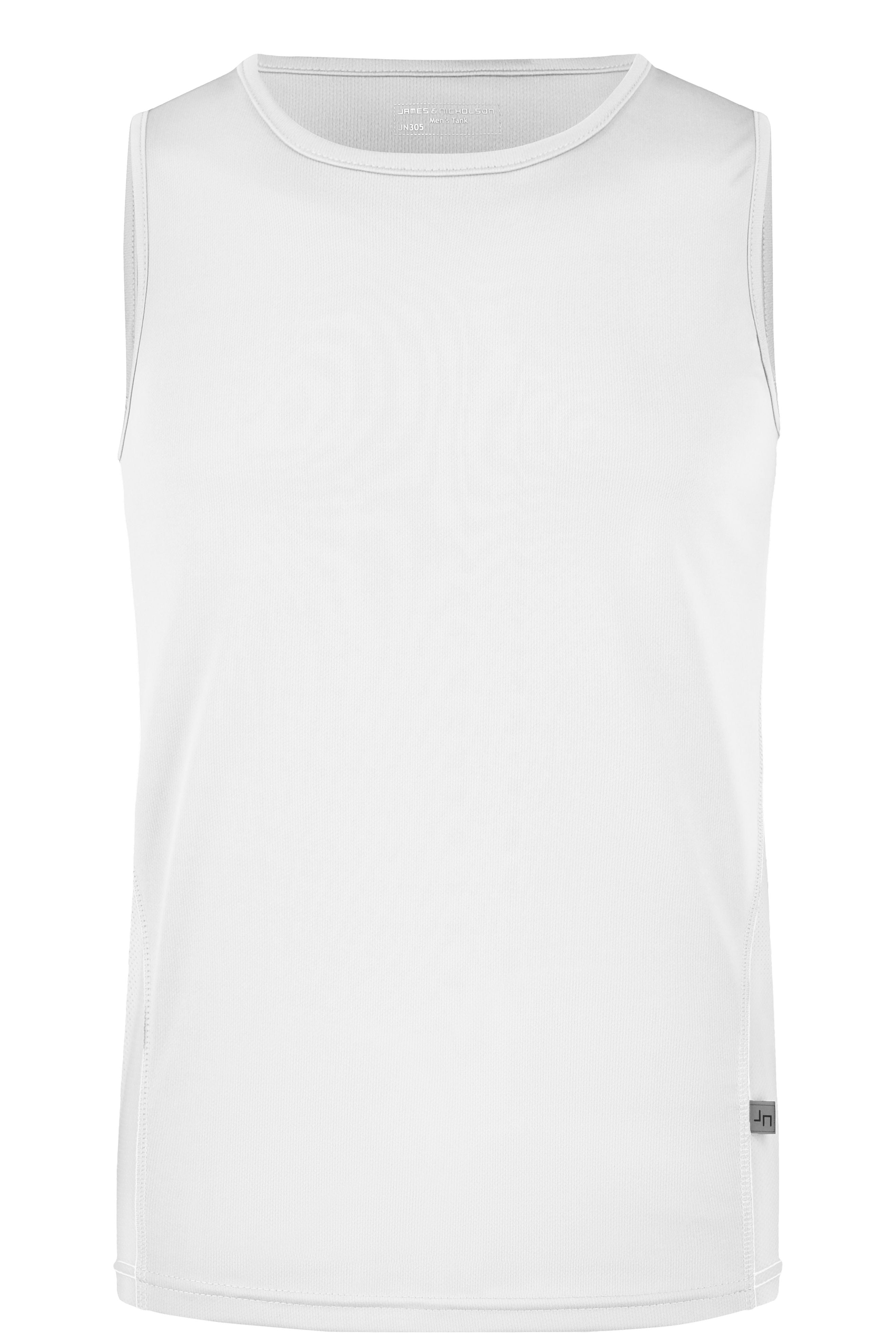 James & Nicholson Herren Lauftop Topcool white/white