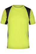 James & Nicholson Herren Laufshirt Topcool fluo-yellow/black