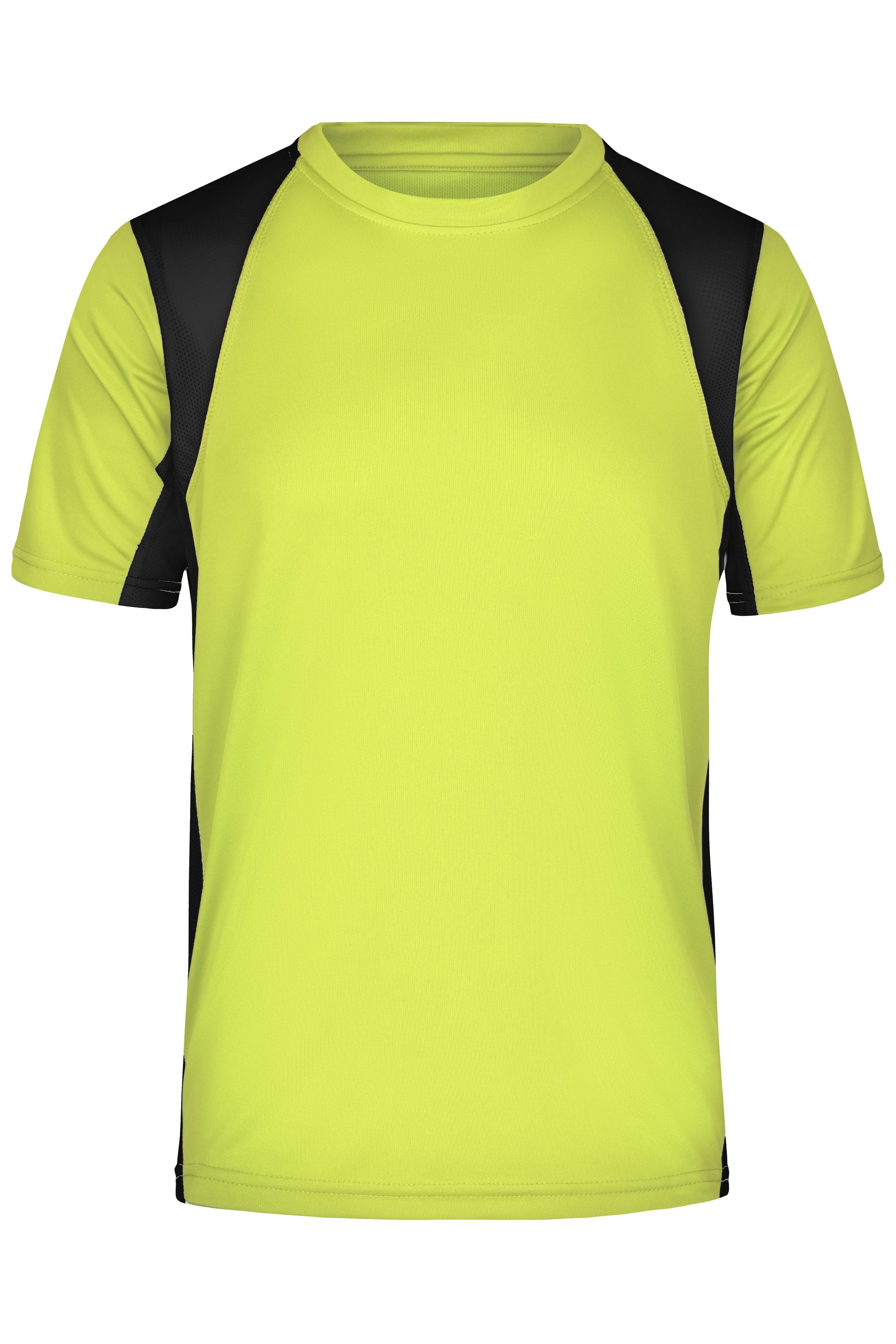 James & Nicholson Herren Laufshirt Topcool fluo-yellow/black
