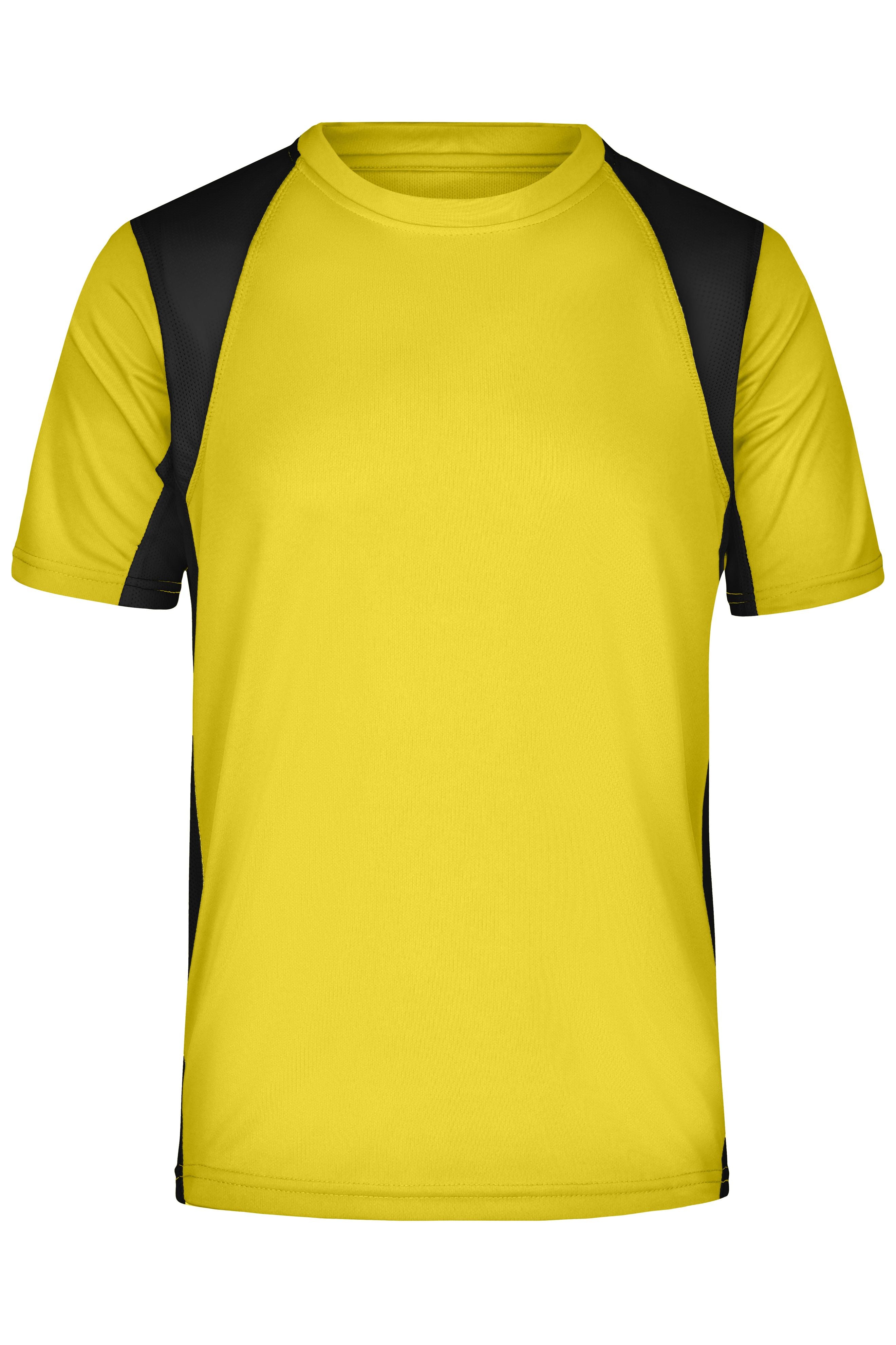 James & Nicholson Herren Laufshirt Topcool yellow/black