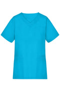 James & Nicholson Klassischer Damen Schlupfkasack mit V-Ausschnitt turquoise