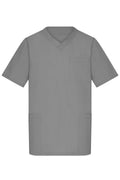 James & Nicholson Klassischer Herren Schlupfkasack mit V-Ausschnitt mid-grey