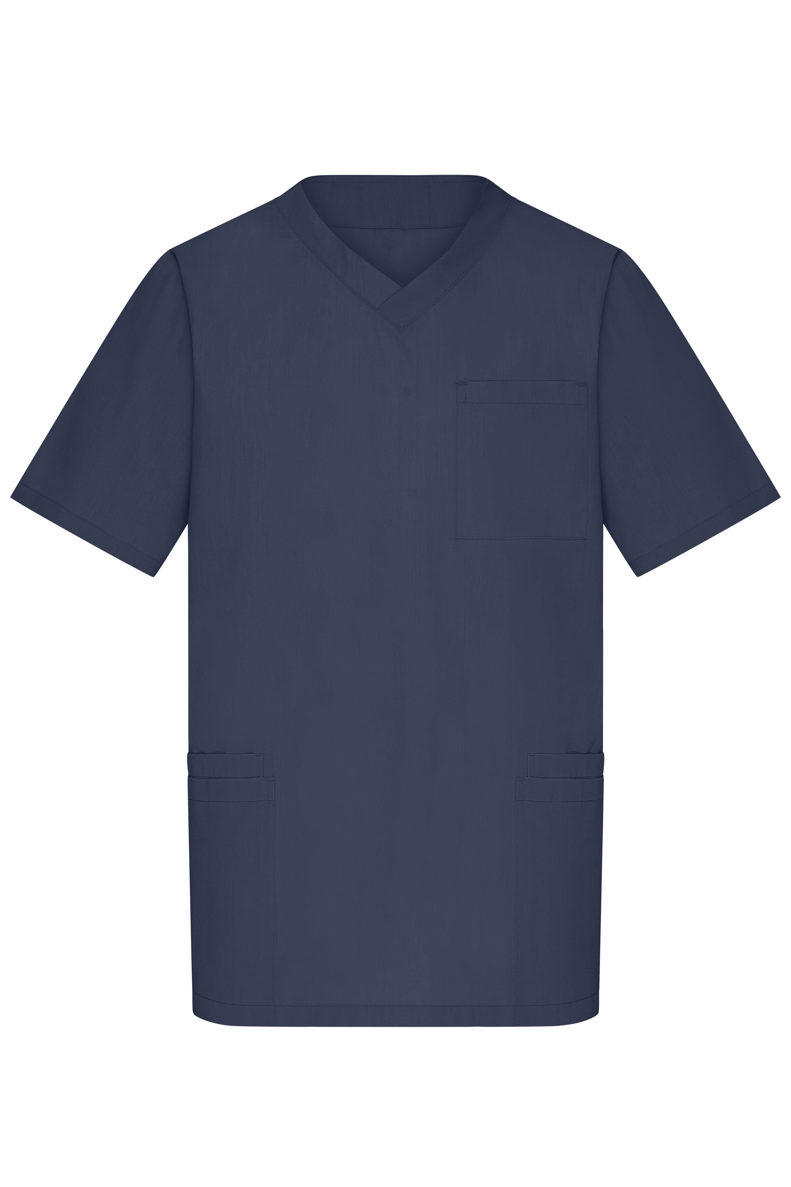 James & Nicholson Klassischer Herren Schlupfkasack mit V-Ausschnitt navy
