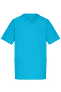 James & Nicholson Klassischer Herren Schlupfkasack mit V-Ausschnitt turquoise