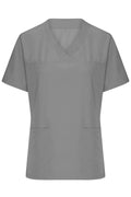 James & Nicholson Elastischer Damen Kasack mit V-Ausschnitt mid-grey