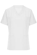 James & Nicholson Elastischer Damen Kasack mit V-Ausschnitt white
