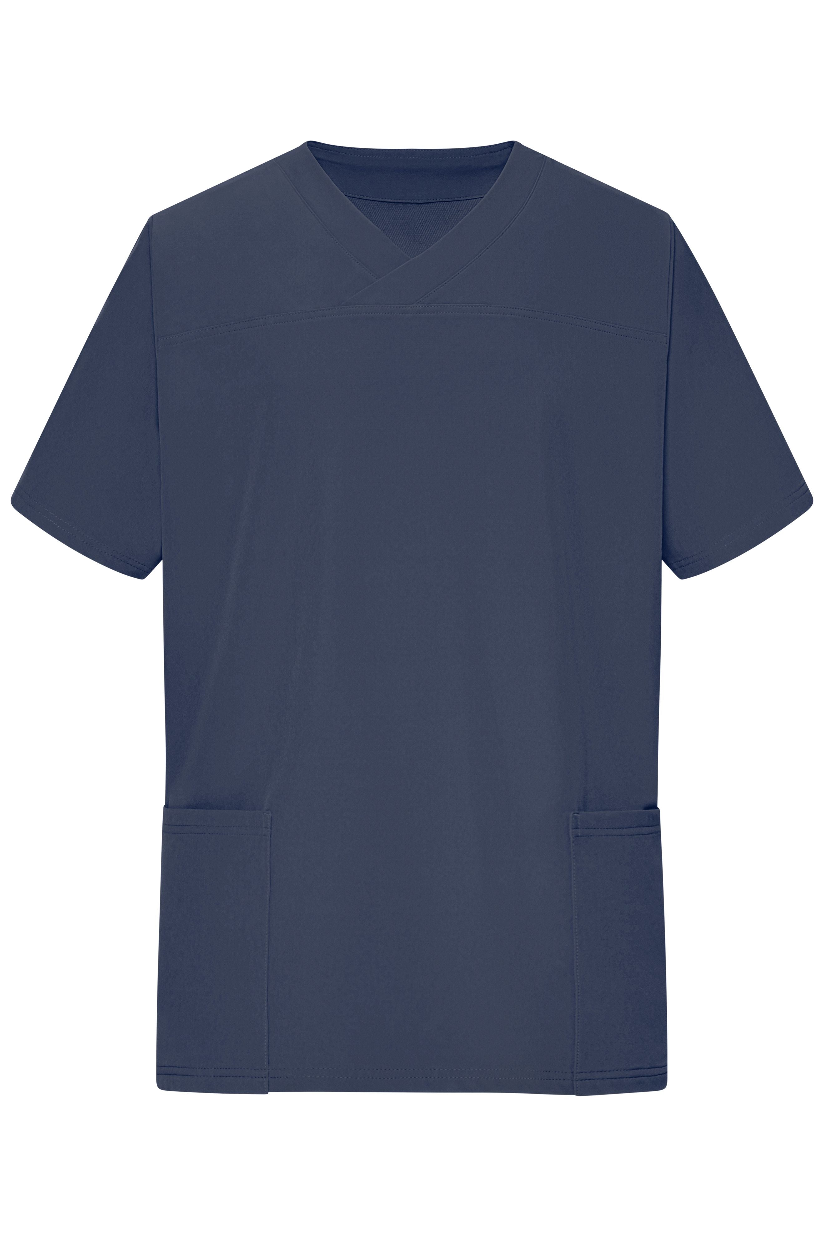 James & Nicholson Elastischer Herren Kasack mit V-Ausschnitt navy