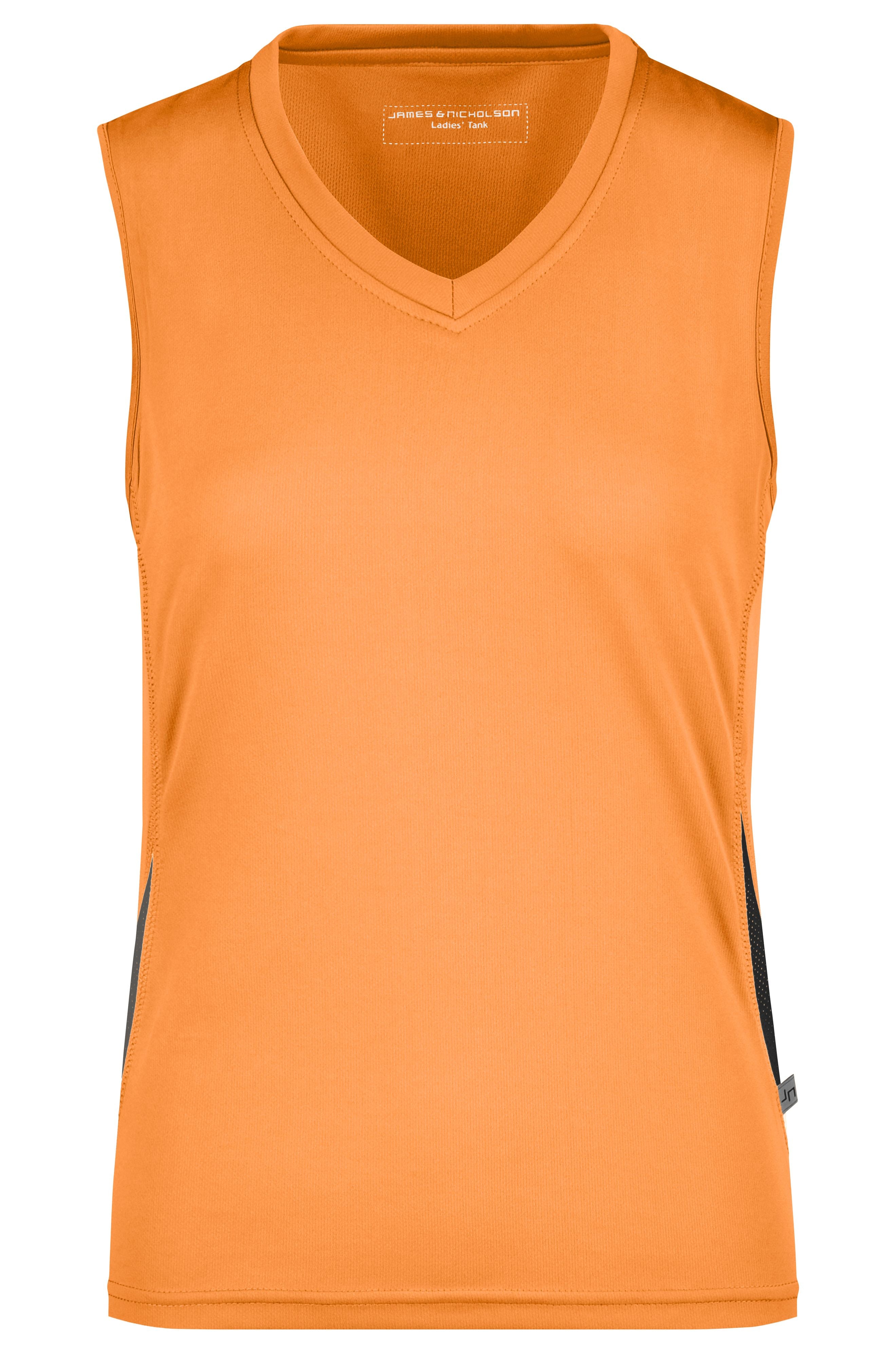 James & Nicholson Damen Lauftop Topcool orange/black