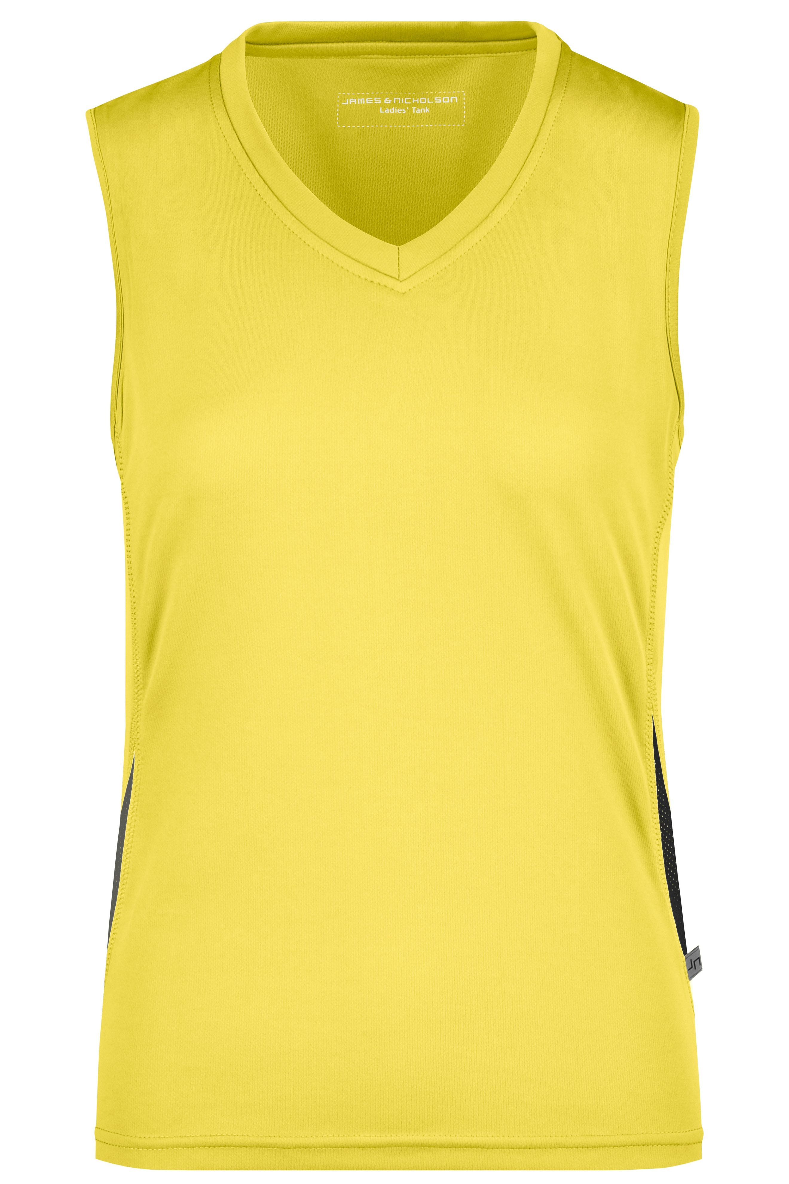 James & Nicholson Damen Lauftop Topcool yellow/black