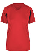 James & Nicholson Damen Laufshirt Topcool red/black