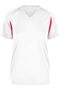 James & Nicholson Damen Laufshirt Topcool white/red