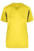 James & Nicholson Damen Laufshirt Topcool yellow/black
