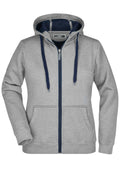 James & Nicholson Sportliche Damen Sweatjacke sports-grey/navy