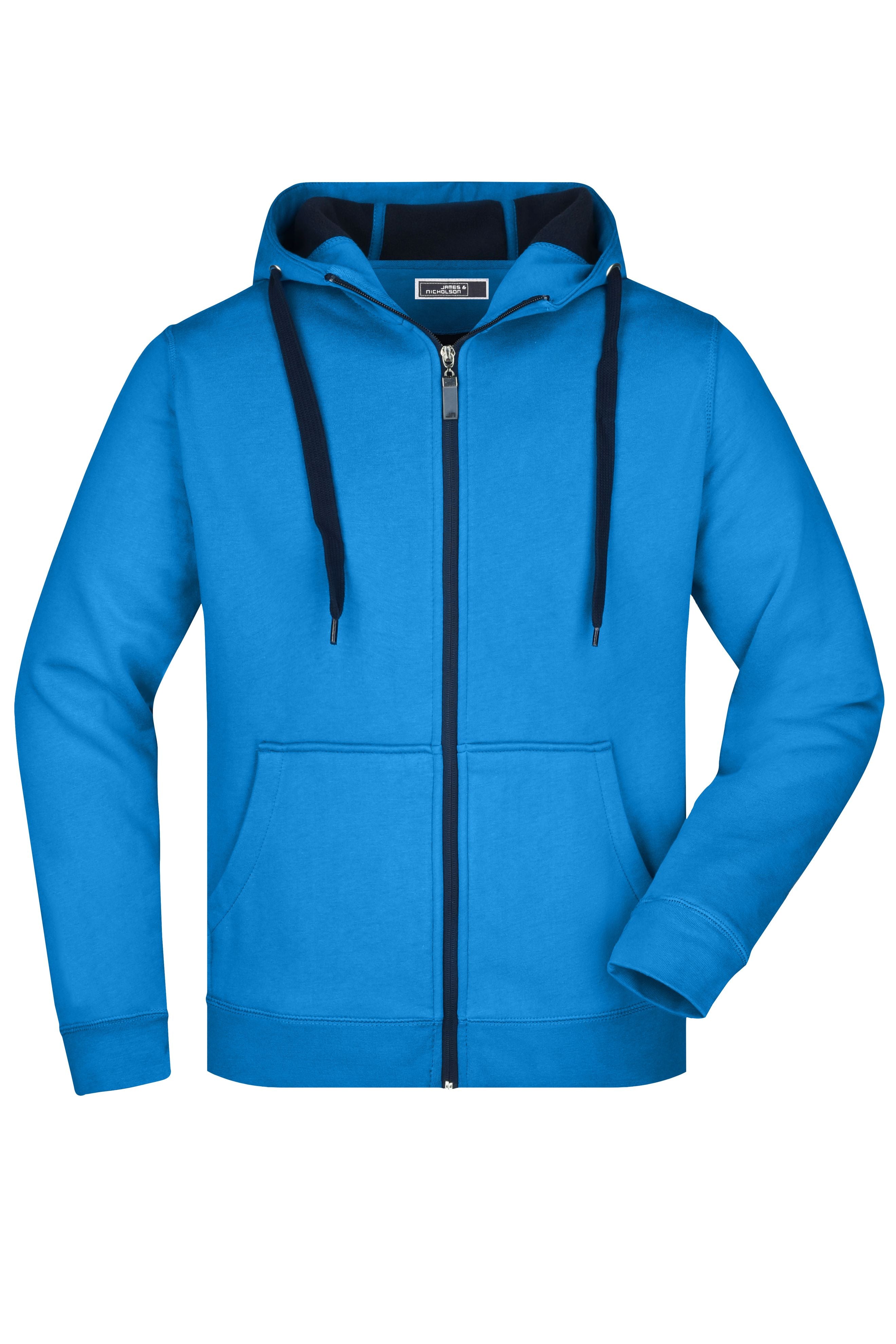 James & Nicholson Sportliche Herren Sweatjacke azur/navy