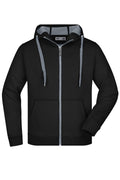 James & Nicholson Sportliche Herren Sweatjacke black/carbon