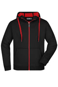 James & Nicholson Sportliche Herren Sweatjacke black/red