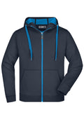 James & Nicholson Sportliche Herren Sweatjacke navy/aqua