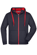 James & Nicholson Sportliche Herren Sweatjacke navy/red