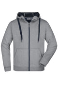 James & Nicholson Sportliche Herren Sweatjacke sports-grey/navy
