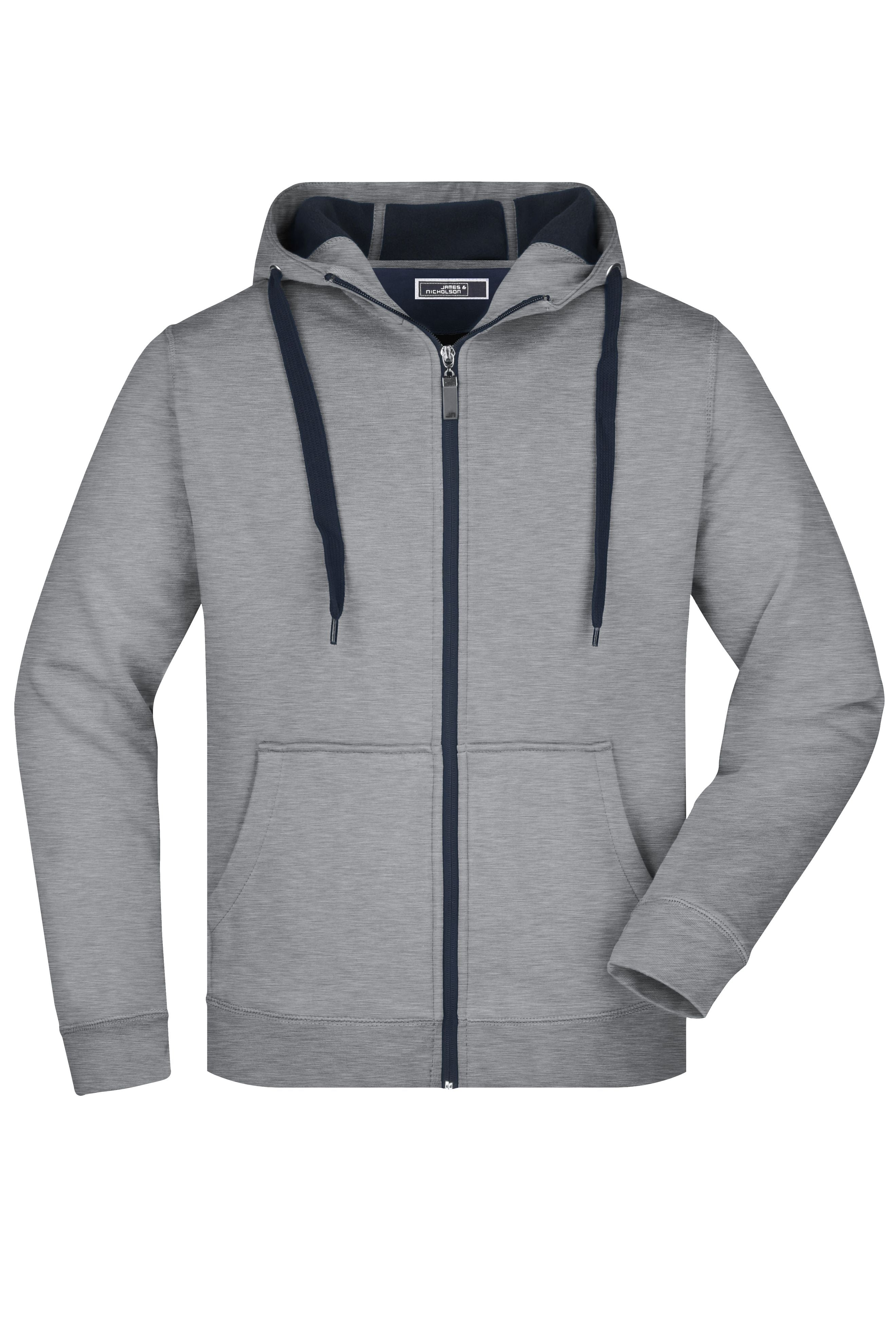 James & Nicholson Sportliche Herren Sweatjacke sports-grey/navy