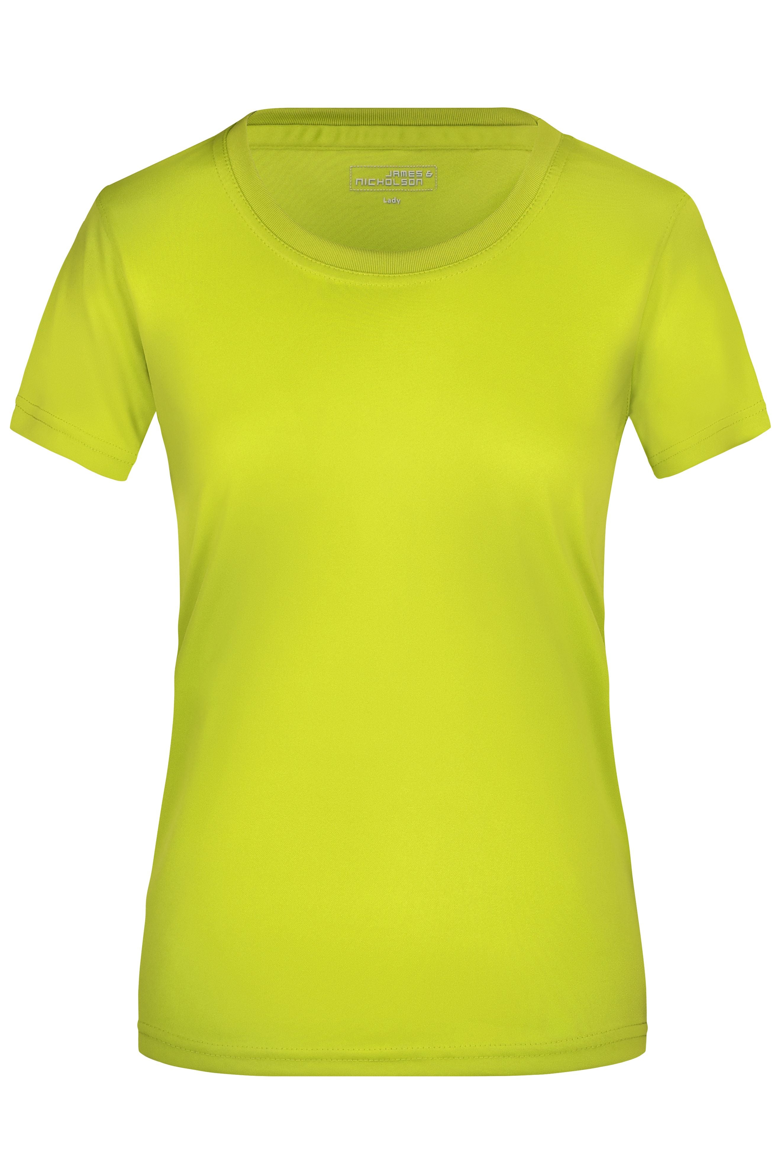 James & Nicholson Damen Aktiv T-Shirt acid-yellow