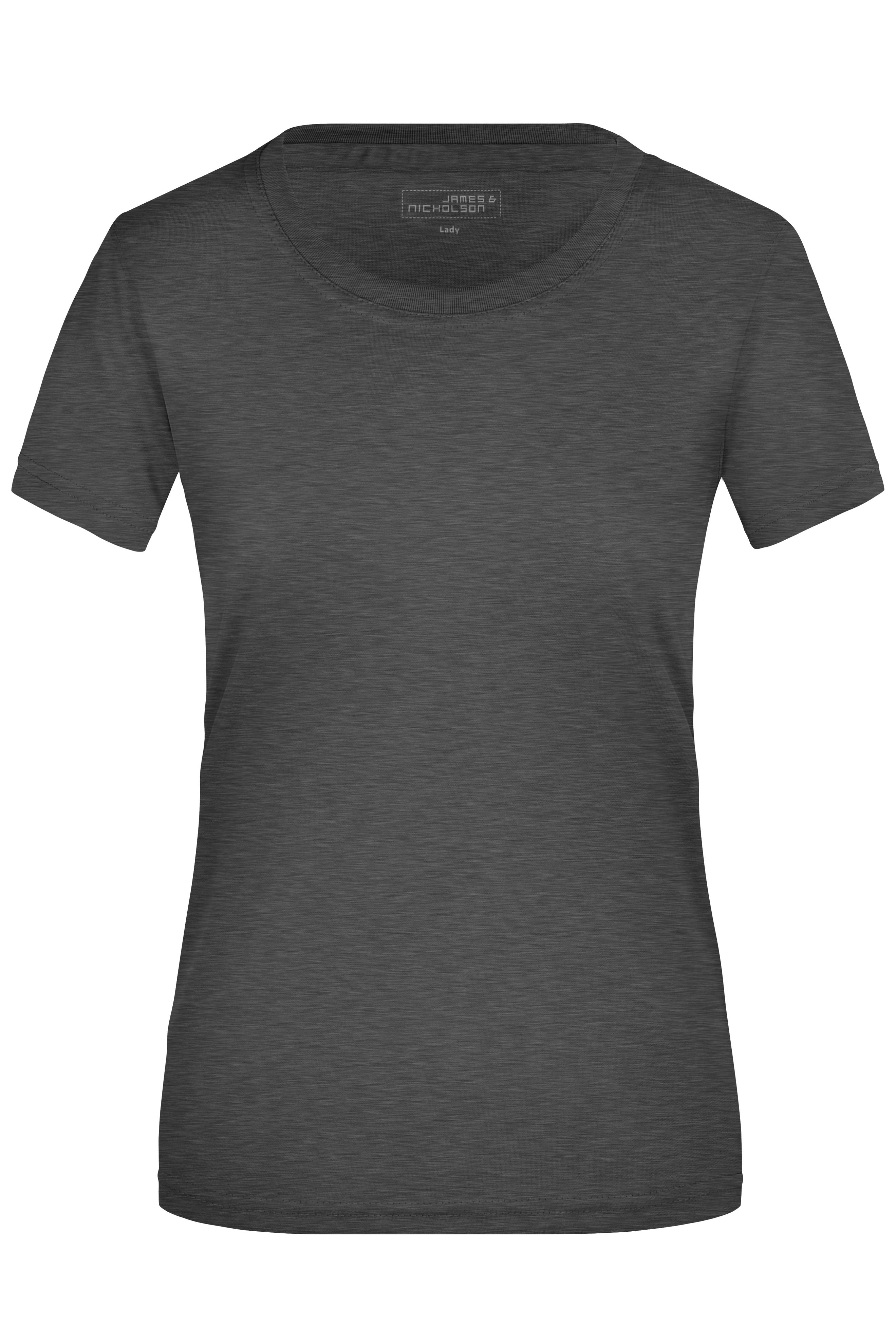 James & Nicholson Damen Aktiv T-Shirt dark-melange