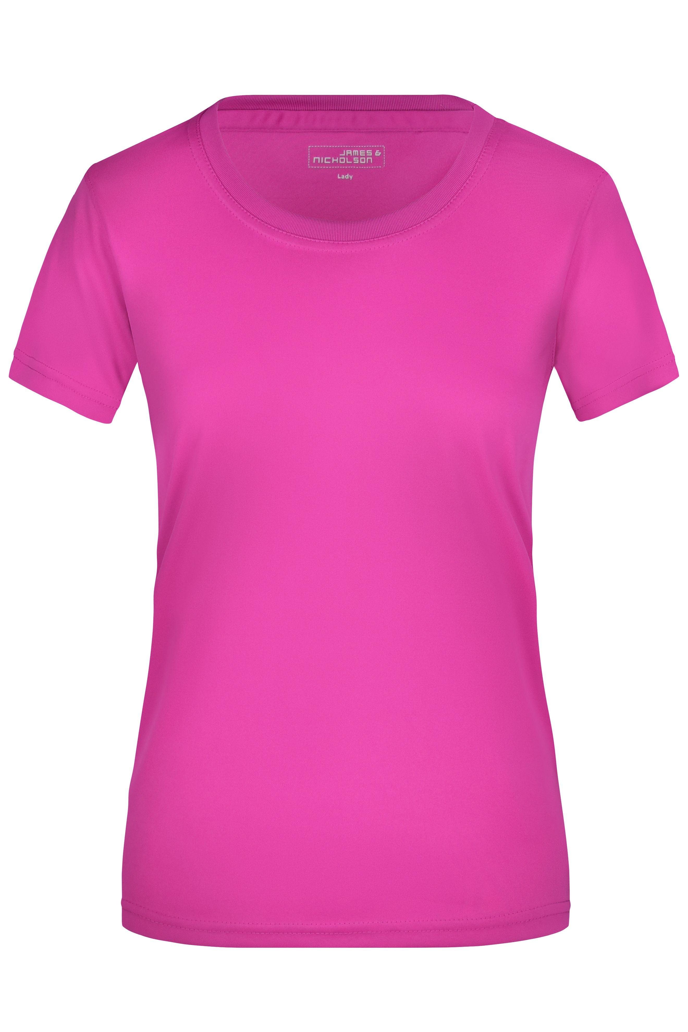James & Nicholson Damen Aktiv T-Shirt pink