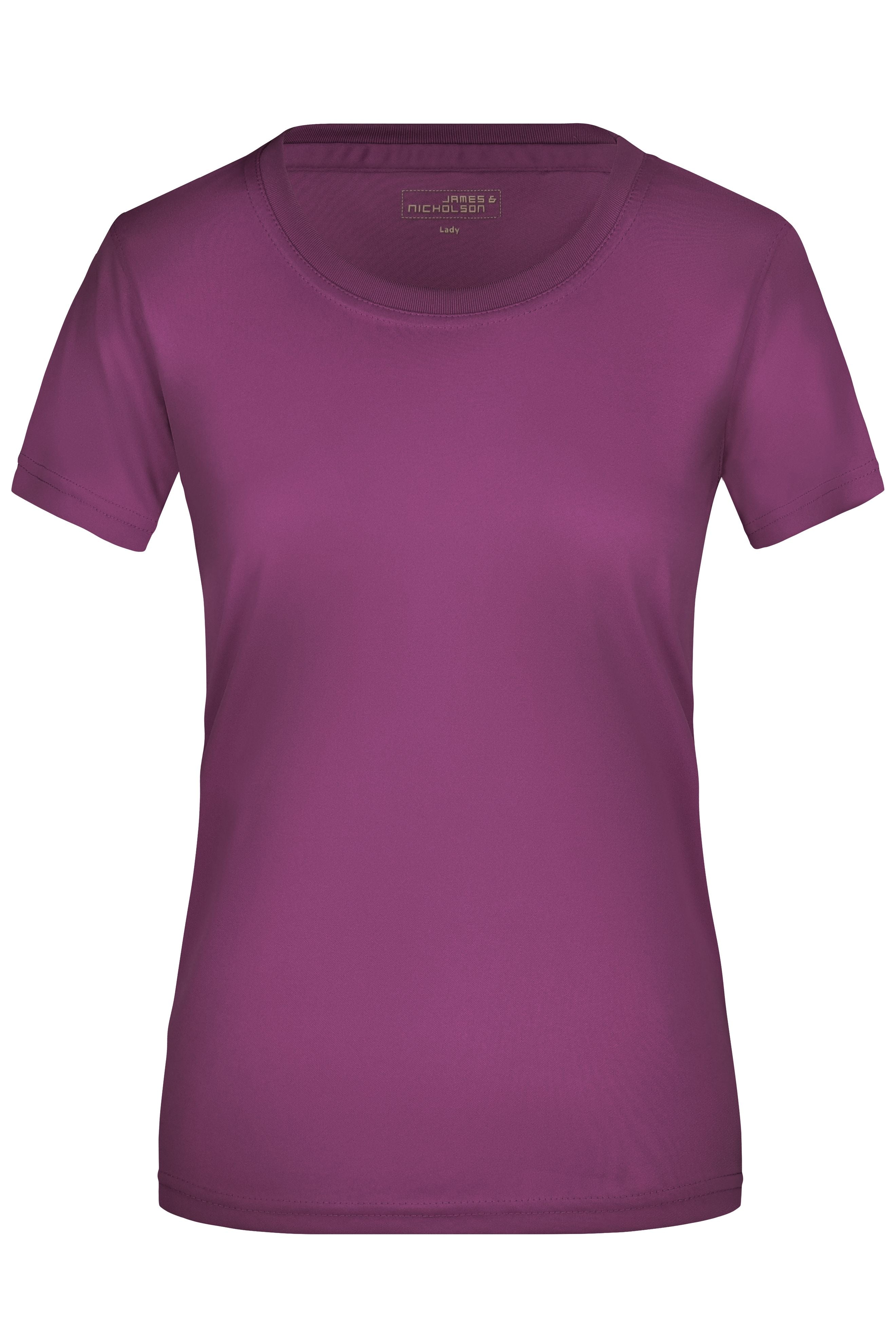 James & Nicholson Damen Aktiv T-Shirt purple