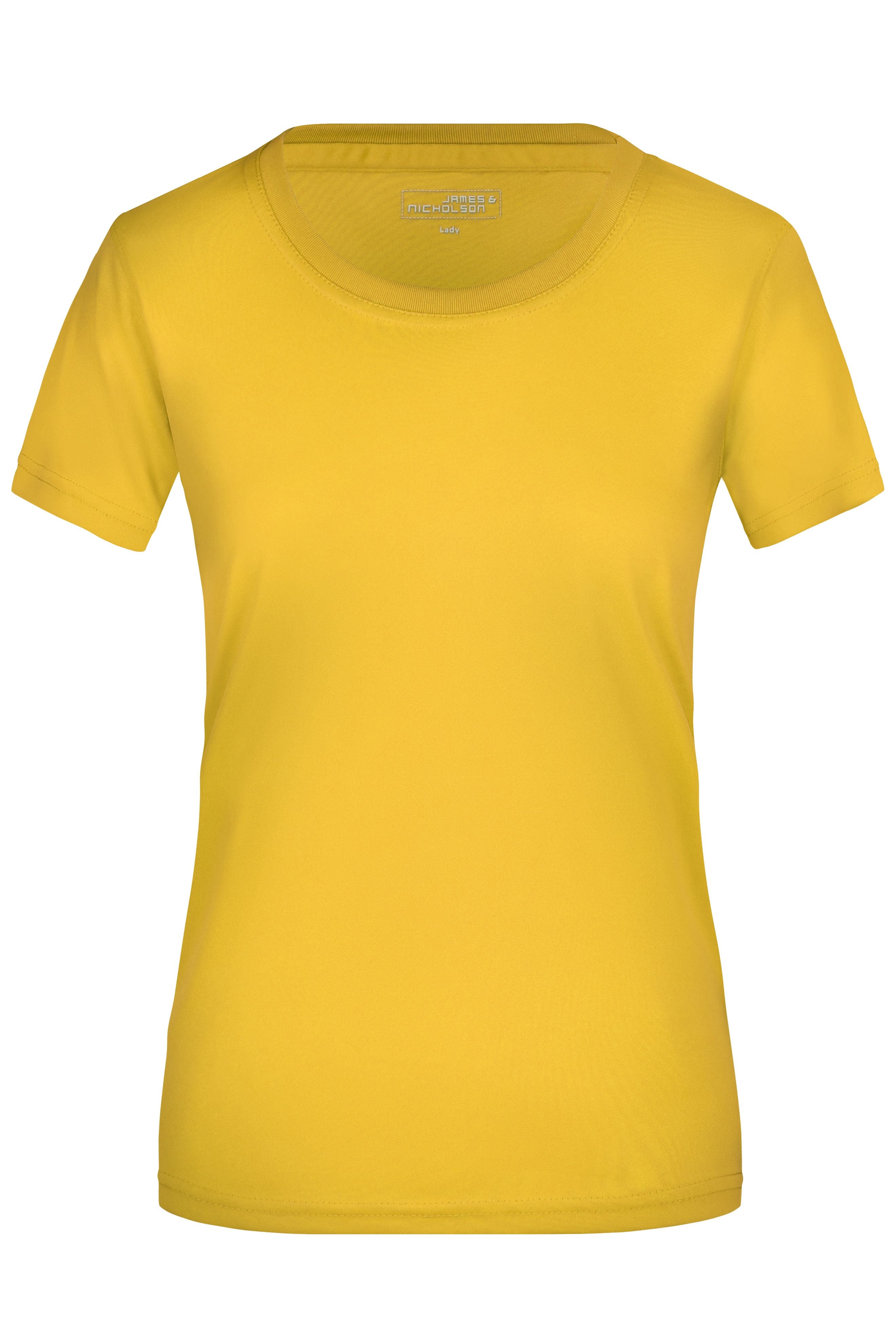 James & Nicholson Damen Aktiv T-Shirt yellow