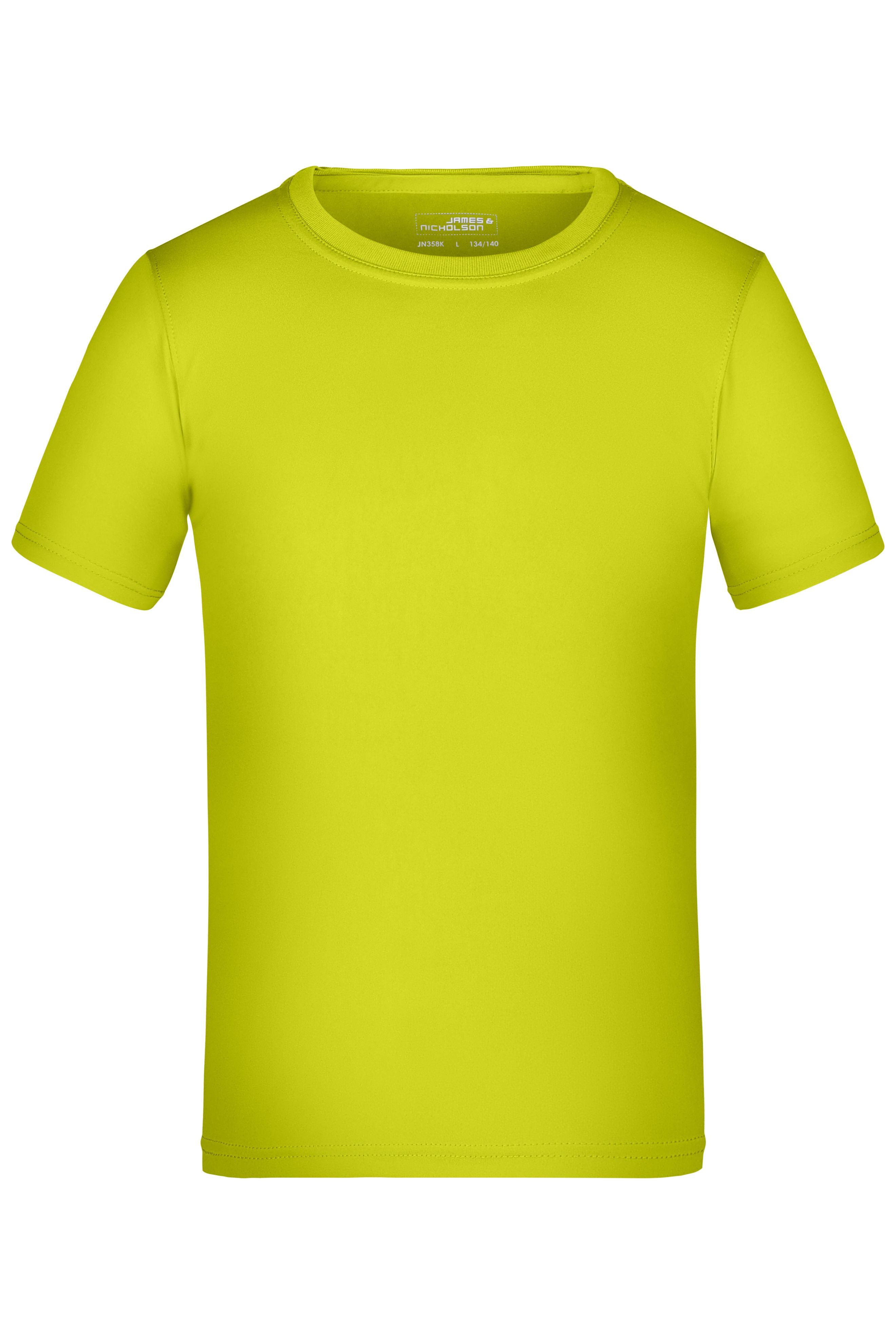 James & Nicholson Kinder Active T-Shirt acid-yellow