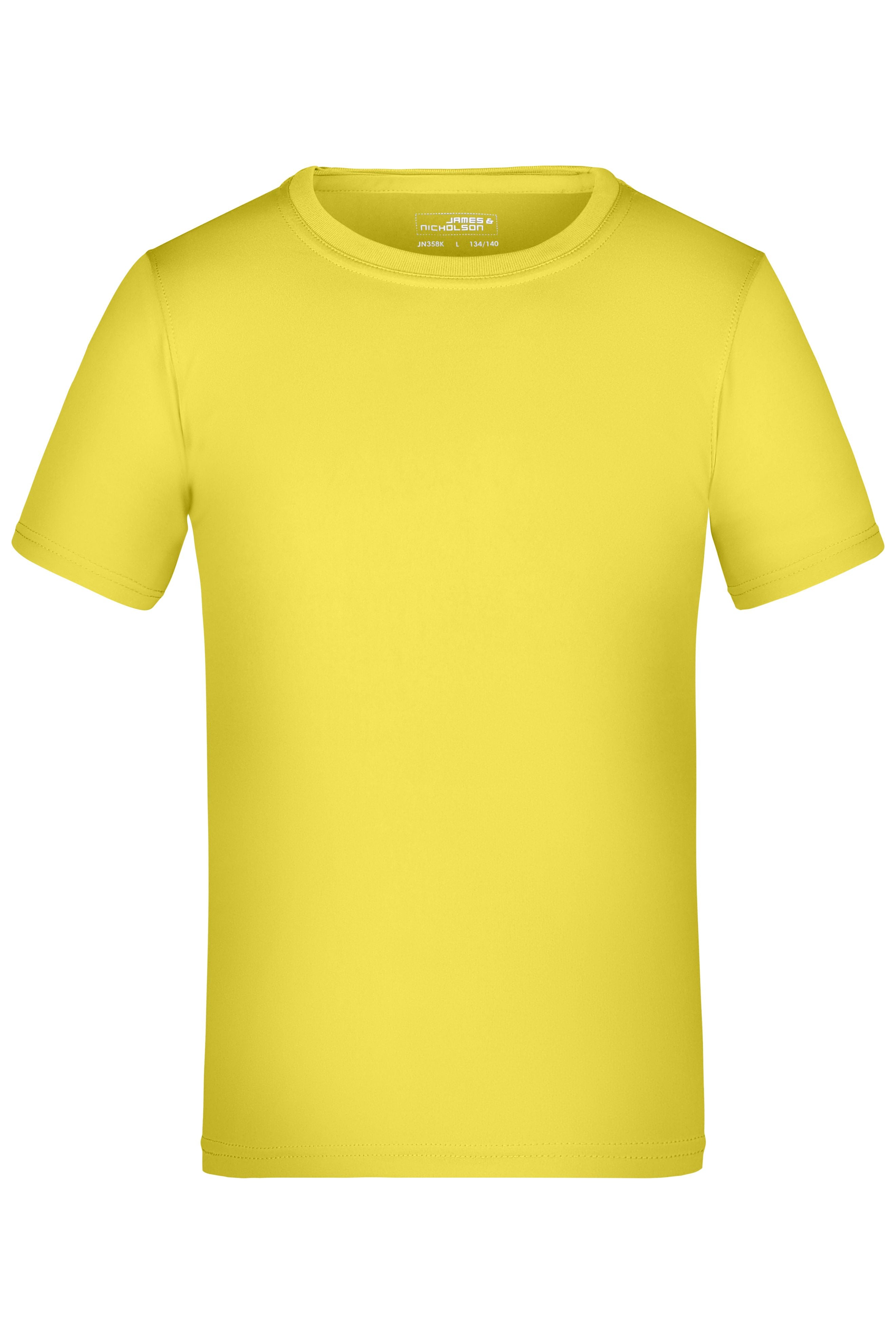 James & Nicholson Kinder Active T-Shirt yellow