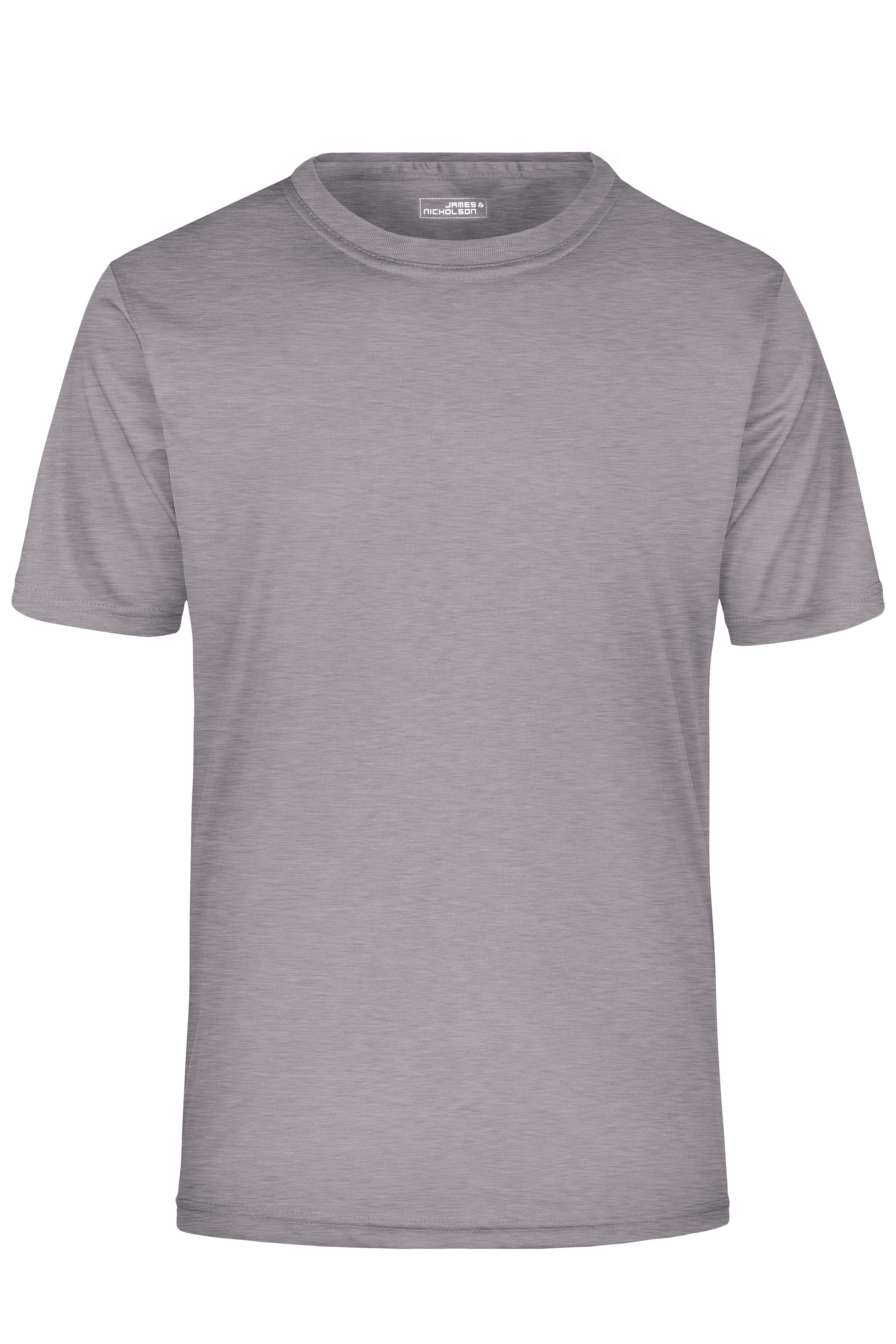 James & Nicholson Herren Aktiv T-Shirt light-melange