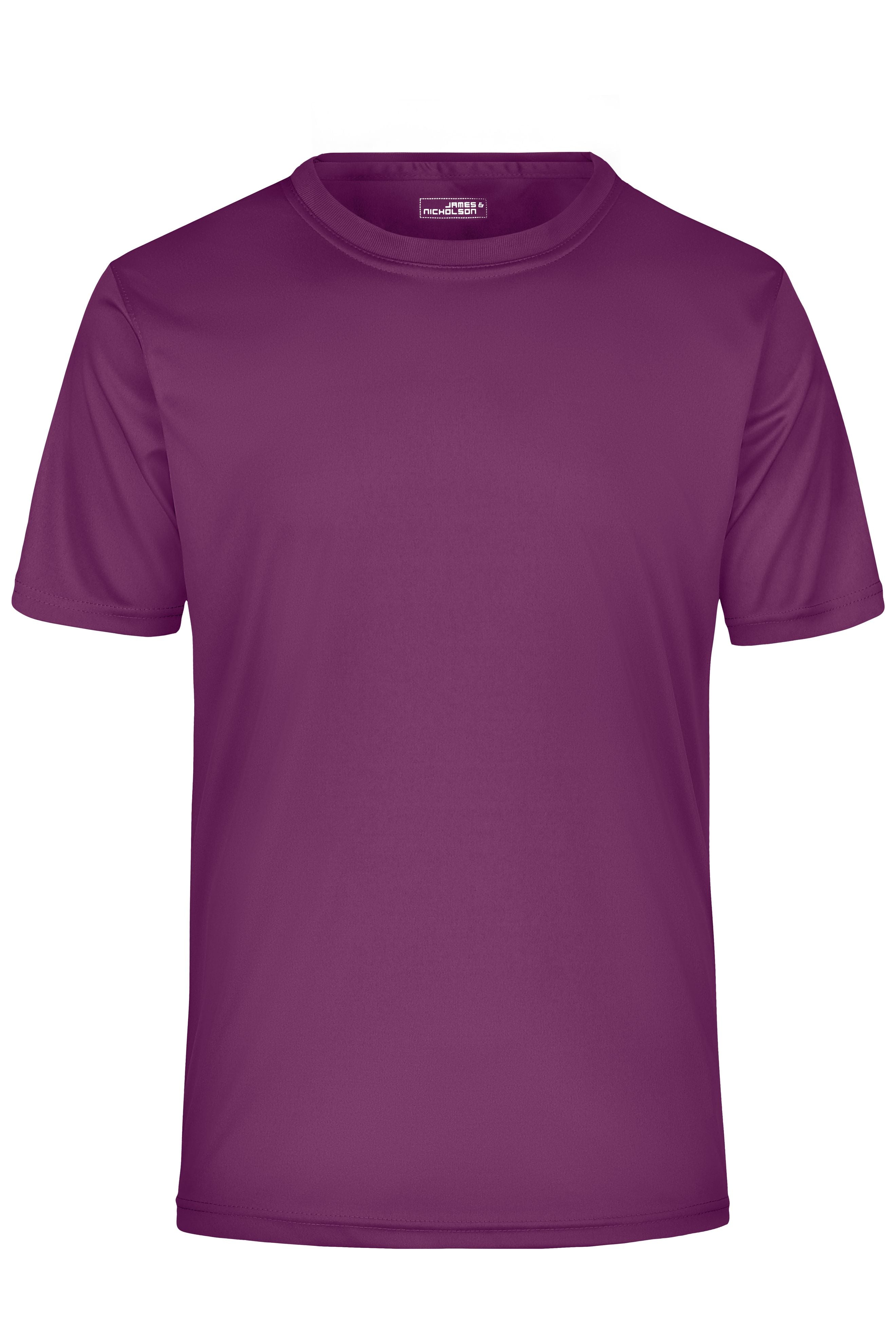 James & Nicholson Herren Aktiv T-Shirt purple