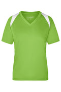 James & Nicholson Topcool T-Shirt Damen lime-green/white