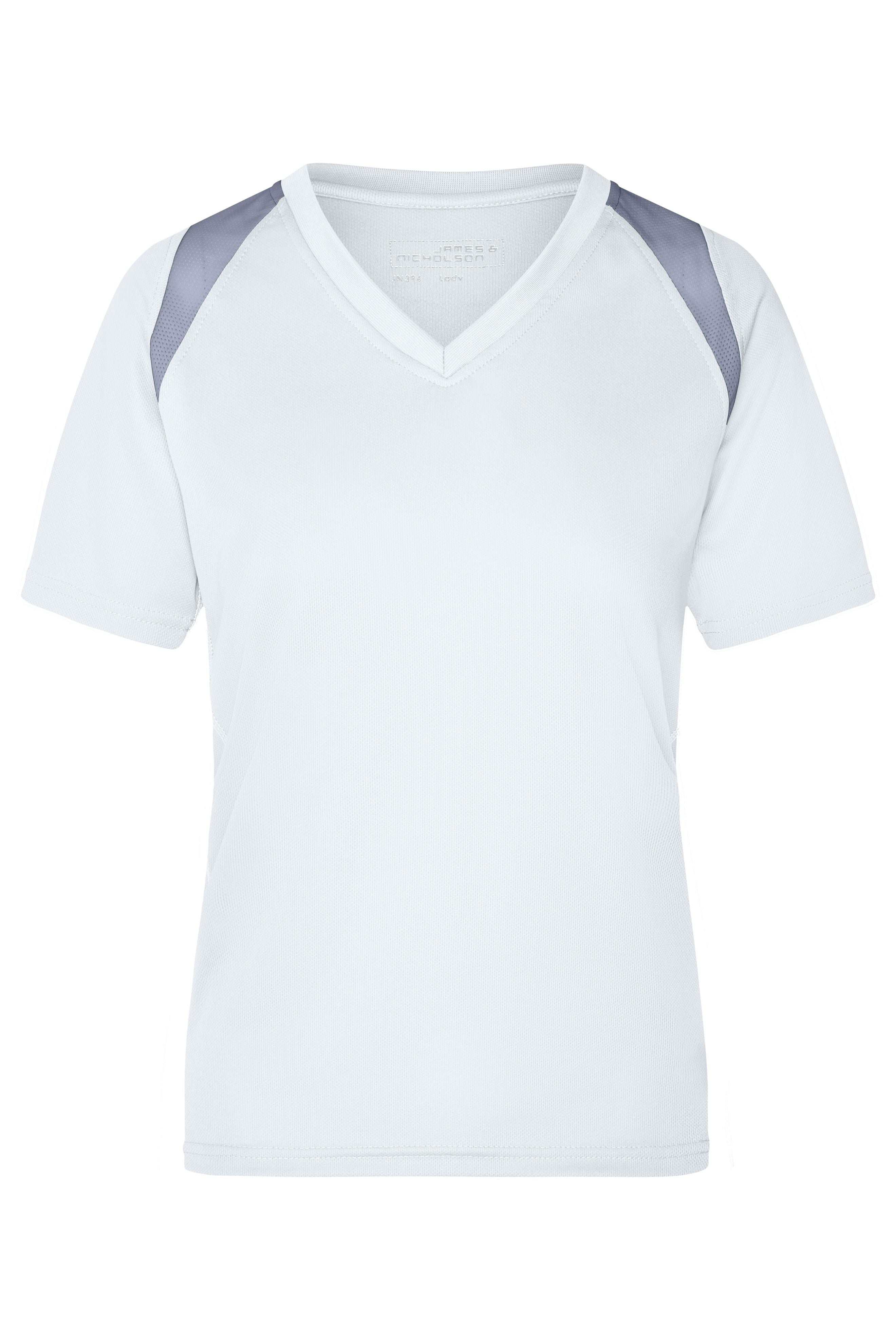 James & Nicholson Topcool T-Shirt Damen white/silver
