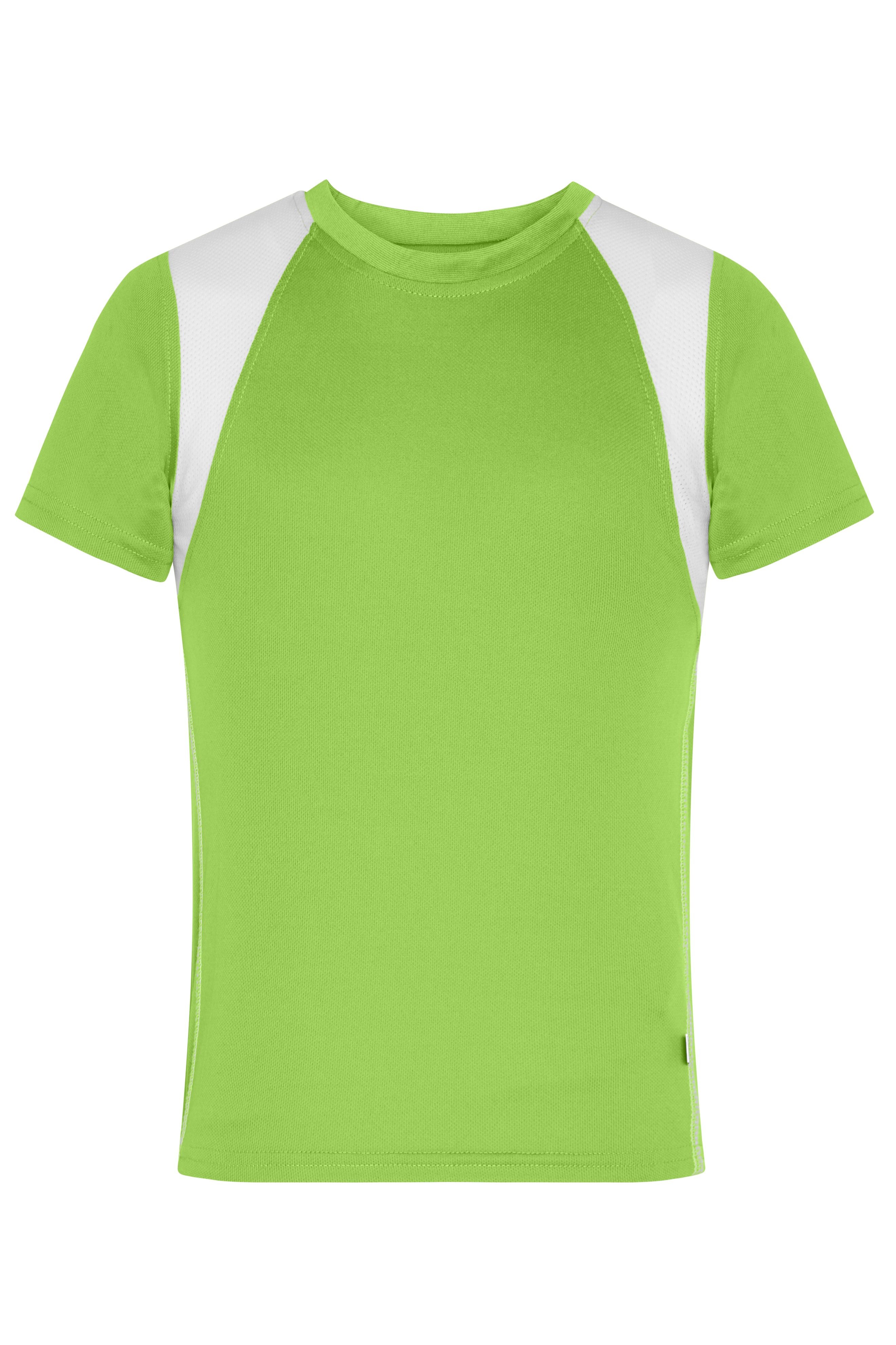 James & Nicholson Kinder Topcool T-Shirt lime-green/white