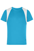 James & Nicholson Kinder Topcool T-Shirt turquoise/white