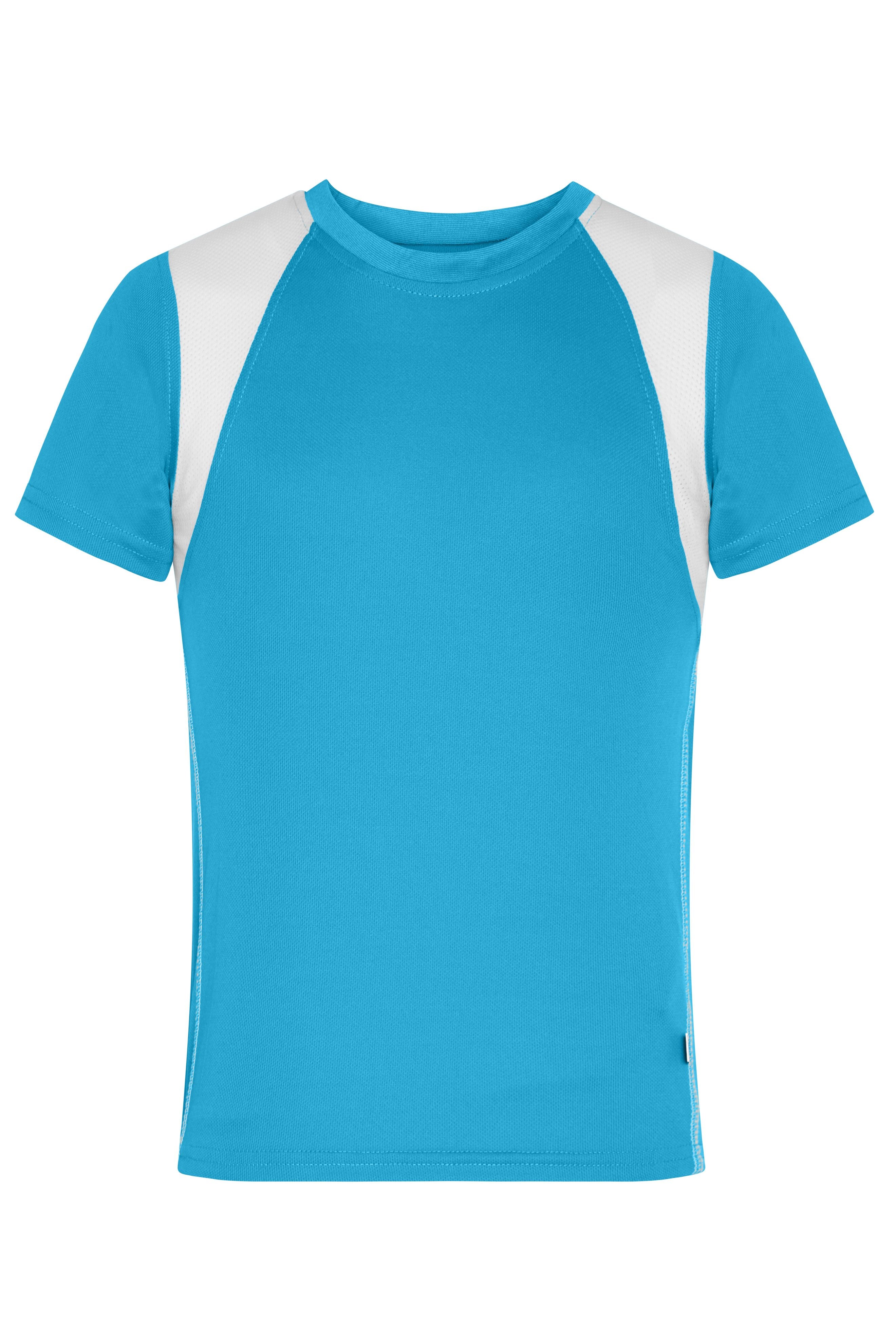 James & Nicholson Kinder Topcool T-Shirt turquoise/white