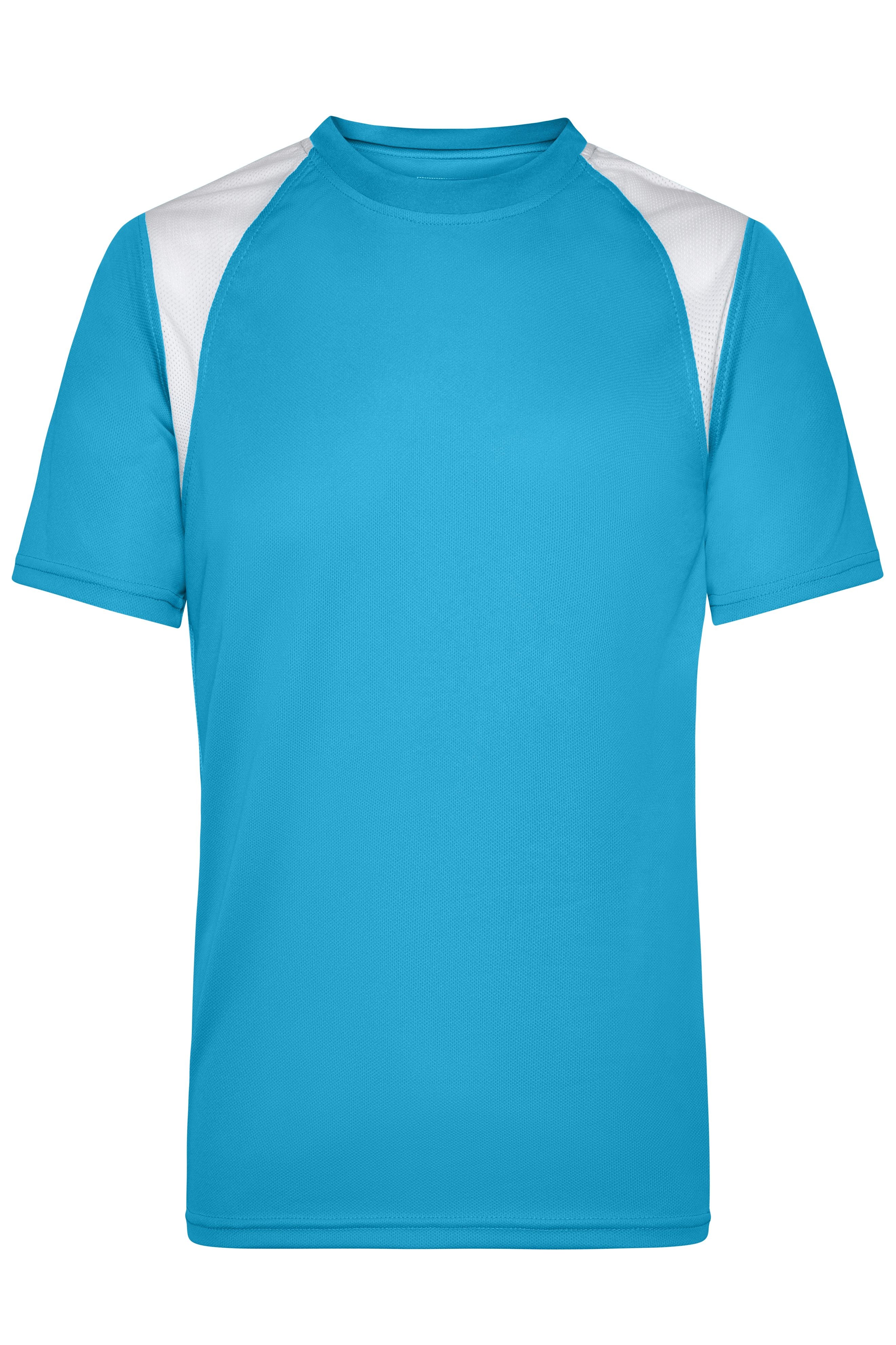 James & Nicholson Topcool T-Shirt Herren turquoise/white