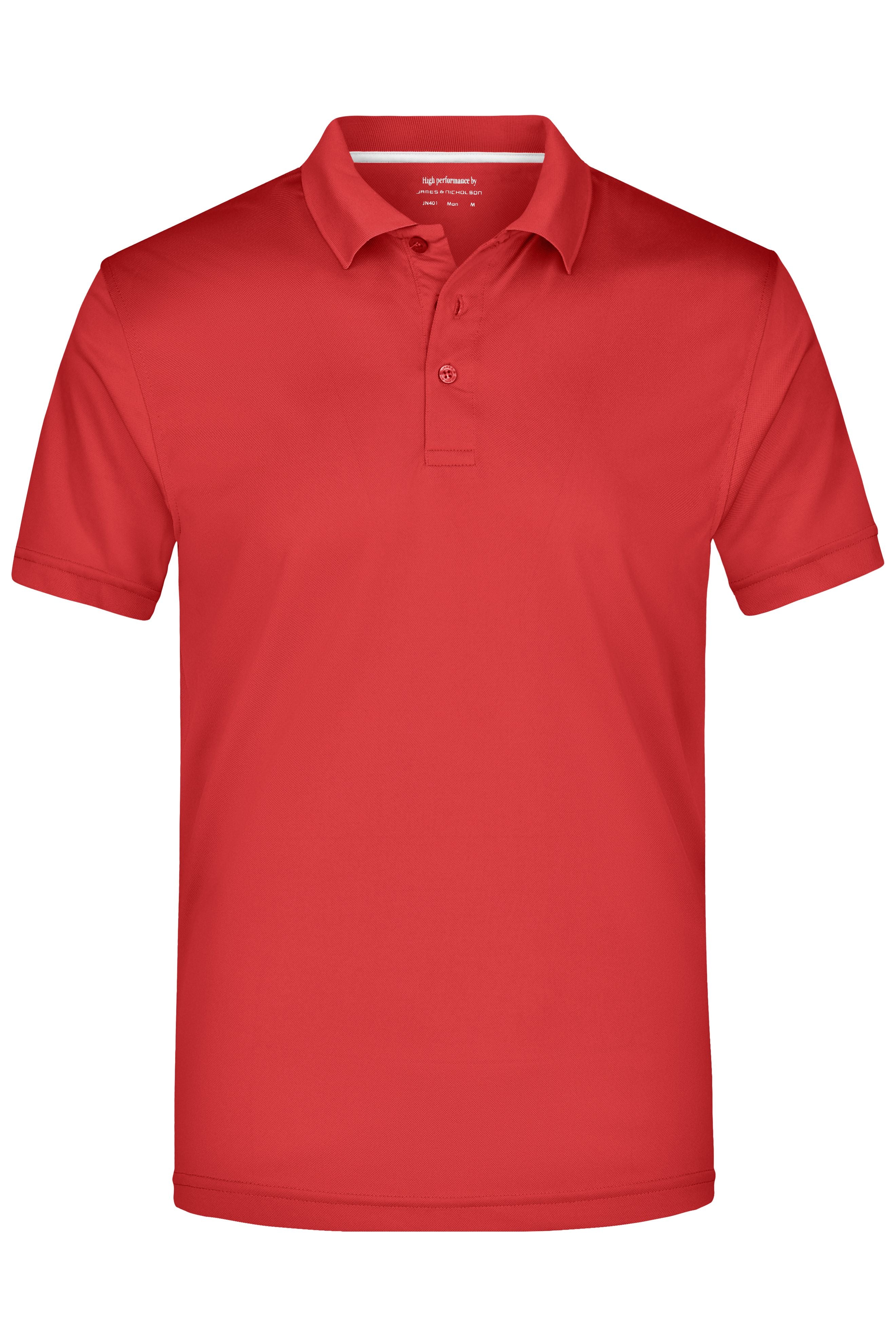 James & Nicholson Herren Funktionspolo red