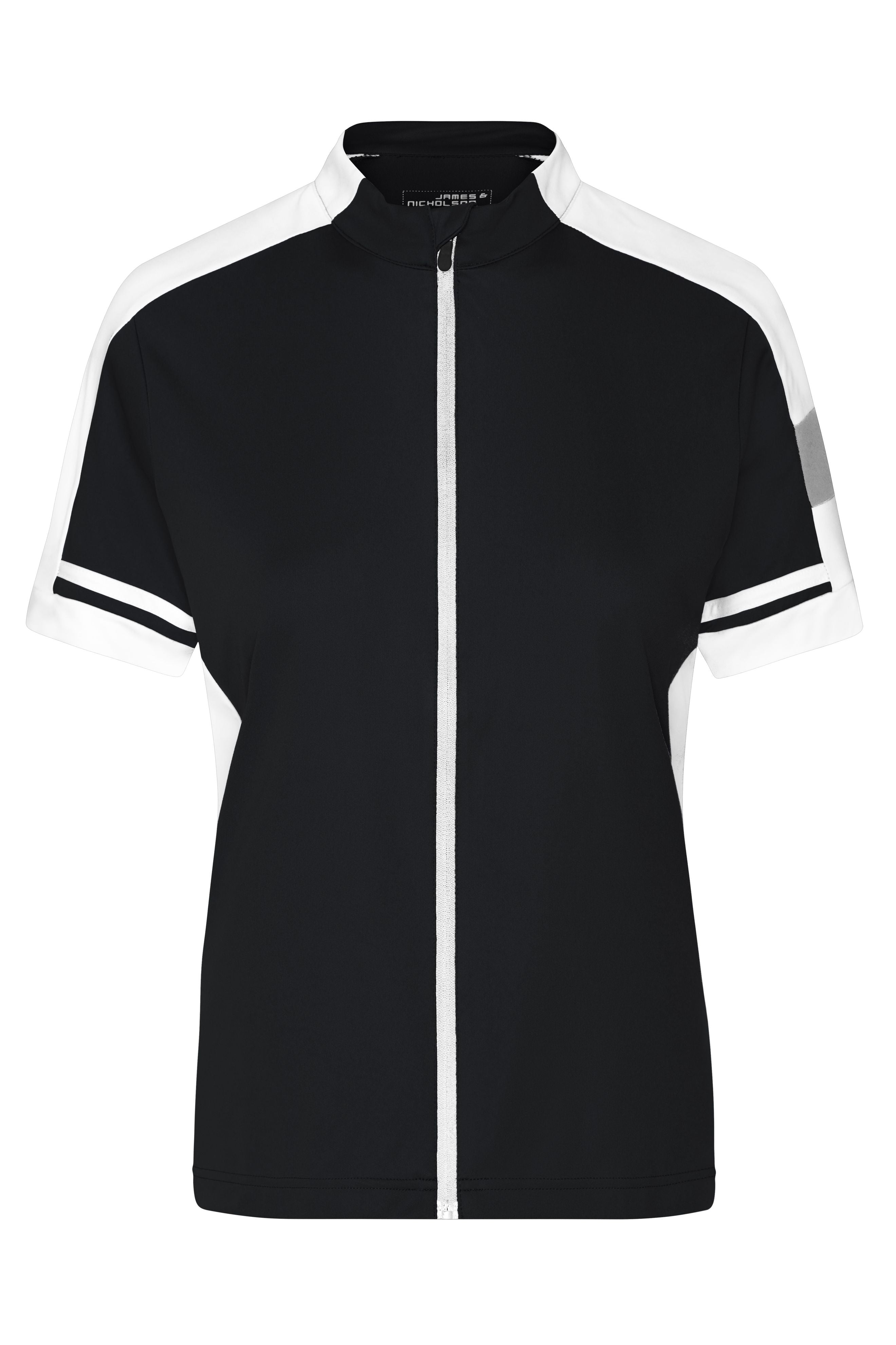 James & Nicholson Damen Radshirt mit Zipper black