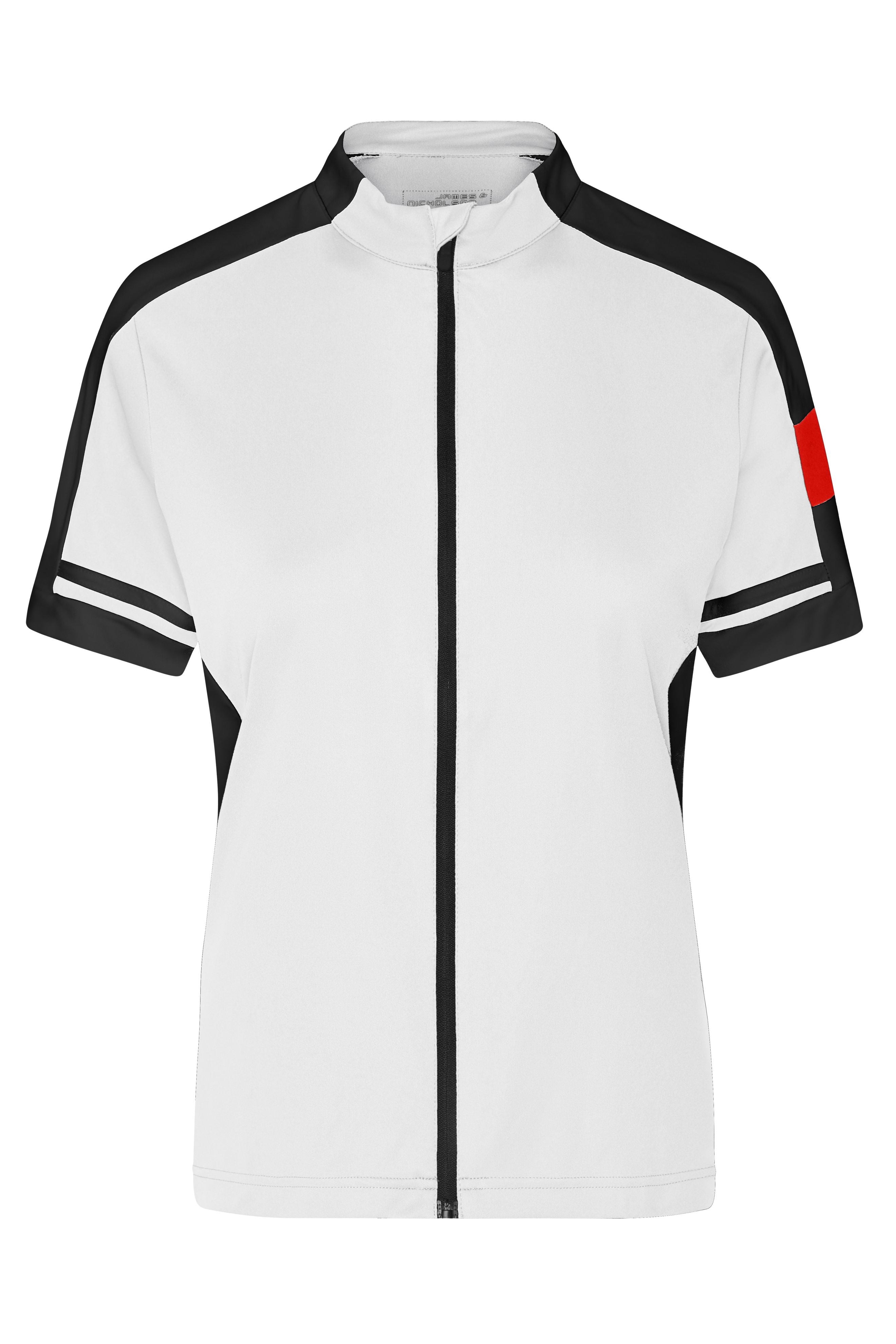 James & Nicholson Damen Radshirt mit Zipper white