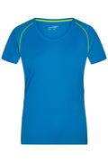 James & Nicholson Damen Funktions-Shirt für Fitness und Sport bright-blue/bright-yellow