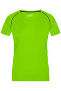 James & Nicholson Damen Funktions-Shirt für Fitness und Sport bright-green/black