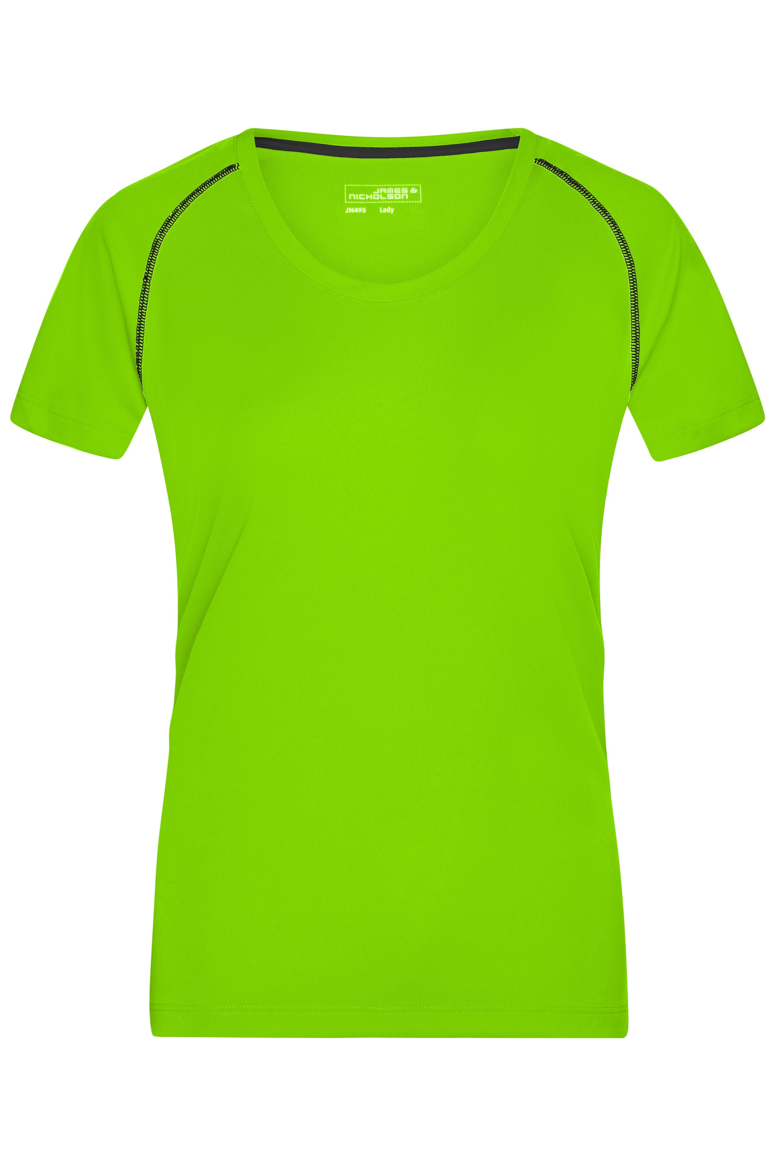 James & Nicholson Damen Funktions-Shirt für Fitness und Sport bright-green/black