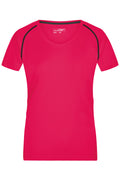 James & Nicholson Damen Funktions-Shirt für Fitness und Sport bright-pink/titan