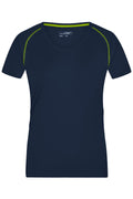 James & Nicholson Damen Funktions-Shirt für Fitness und Sport navy/bright-yellow